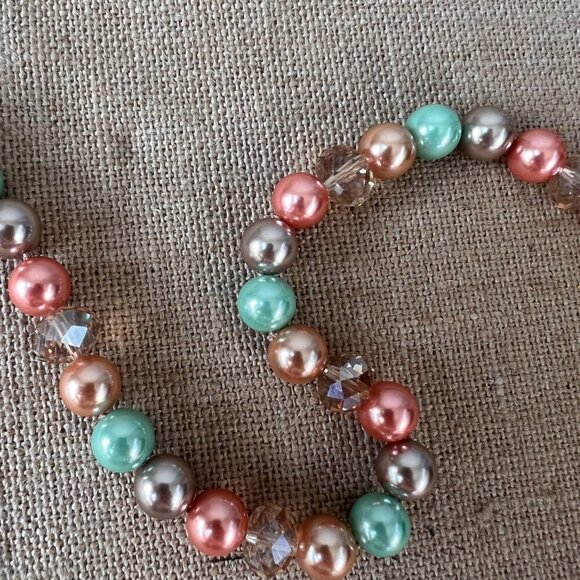 Heidi Daus NWT glass pearl bead multicolor long lanyard necklace wrap beachy - Picture 5 of 7